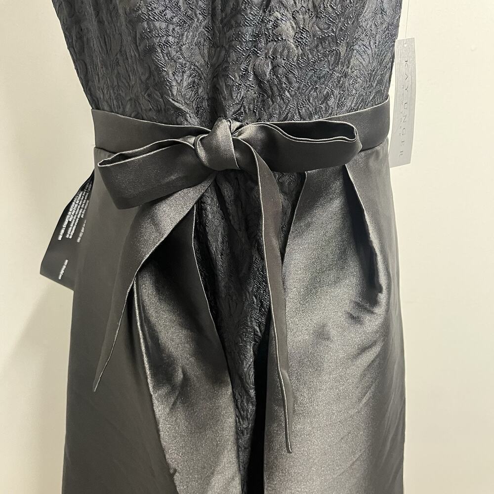 Kay Unger Black Colette Walk Thru Jumpsuit Formal Evening Gown Dress size 14 - Picture 8 of 16